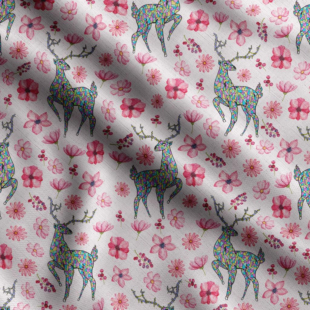 Soimoi Animals Print,  Cotton Cambric, Quilting Fabric Sold by The Yard 42 Inch Wide, Medium Weight Cotton Fabric, Sewing  Supplies,