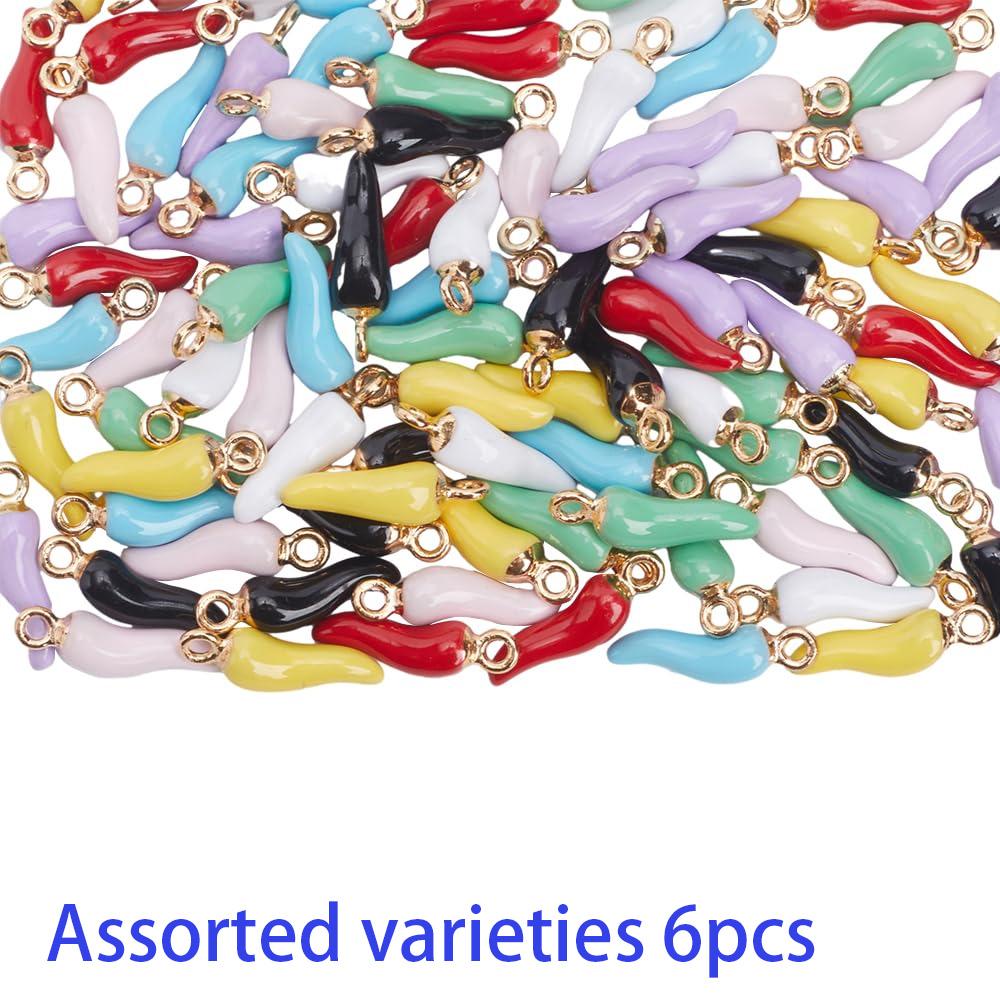 

6/12/18 шт. сплава материала чили ювелирные изделия россыпью чили эмаль овощ кулон ювелирные изделия DIY летний пляж лодыжка браслет серьги 6pcs