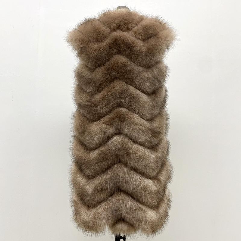 Mao Mao Vest Women's New Autumn and Winter Clothing Outer Wear Temperament Artificial Fur Splicing Jacket Imitation Fox Hair Warm Vest