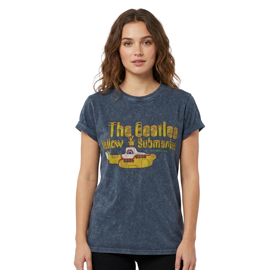 The Beatles Womens/Ladies Yellow Submarine Nothing Is Real T-Shirt