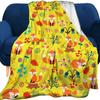 Cute Cartoon Fox Digitalprinted Polyester Bedroom Velvet Flannel Cover Blanket Fleece Soft Sofa Cover Blankets for Beds