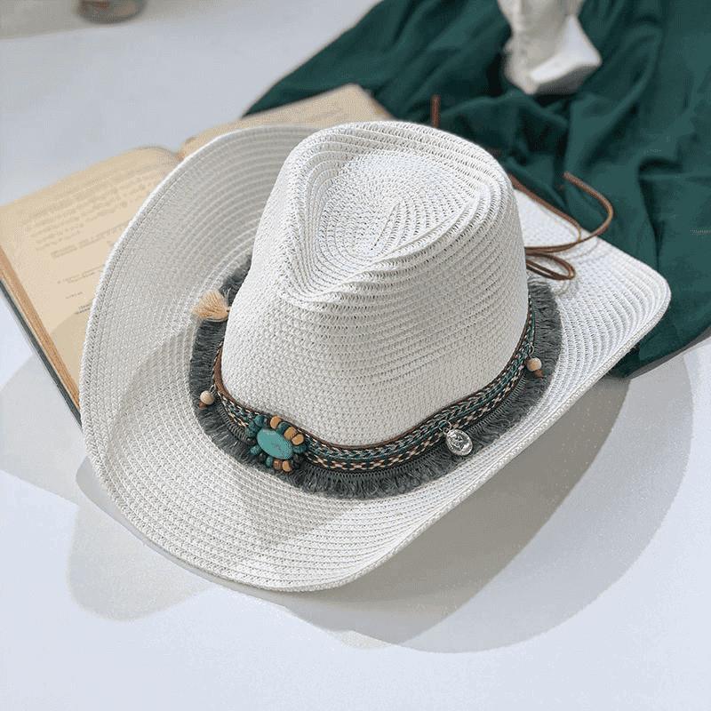 JYL TS DIY Hollow Out Beret  Summer Straw Cap Woven Straw