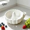 Quick Drainage Vegetable Colander Self Spinning Berry Washing Bowl, Halloween Ghost/Pumpkin Swirl 3D Spiral Snack Container Printed Fruit Rinser
