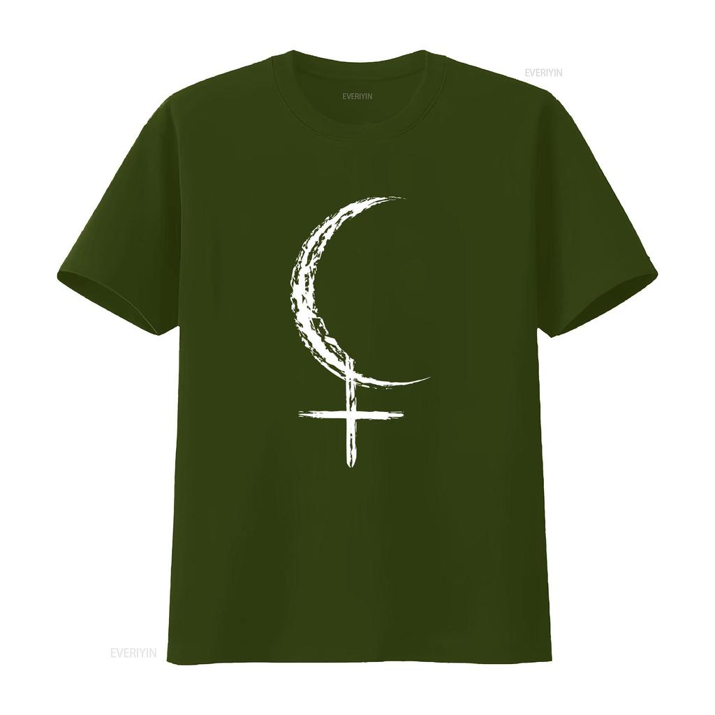 Lilith Symbol T Shirt Black Moon Witchy Jersey  vintage Washed Breathable Unisex Stylish fashion streetwear