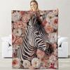 Close-up of Colorful Animals Digital-printed Polyester Bedroom Velvet Flannel Soft Sofa Cover Blanket Fleece Sofa Cover Blankets