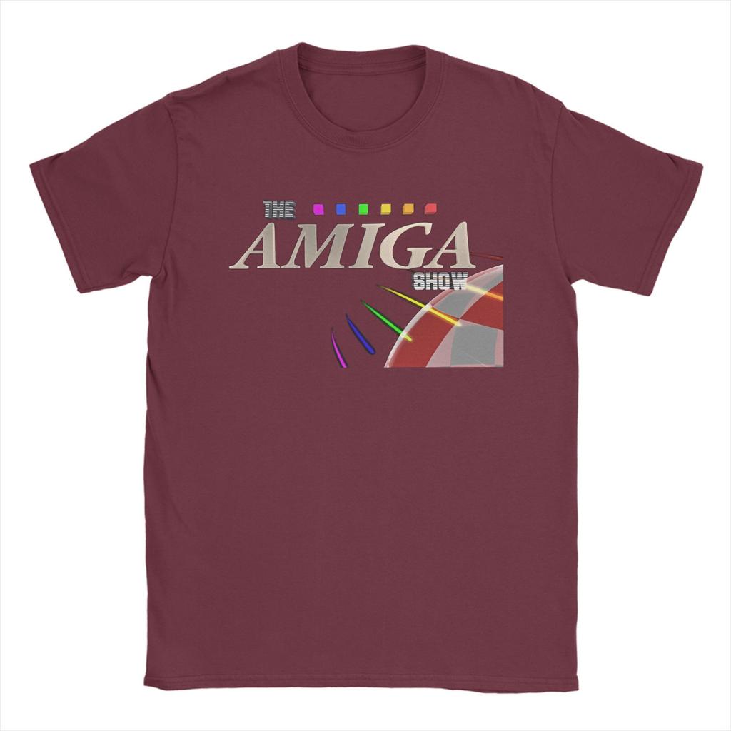 The Amiga Show Logo T-Shirt for Men Women Vintage 100% Cotton Tees Round Collar Short Sleeve T Shirt Printed Clothing