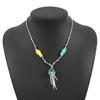 Summer Style Elegant Stainless Steel Gold Plated Scarf Necklace DIY Flower Marine Organisms Pendant Women's Jewelry Holiday
