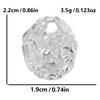 Unevenness Metal Irregular Stainless Steel Heart Charms For Jewelry Making Supplies 6pcs Diy Sea Shell Round Rectangle Pendant