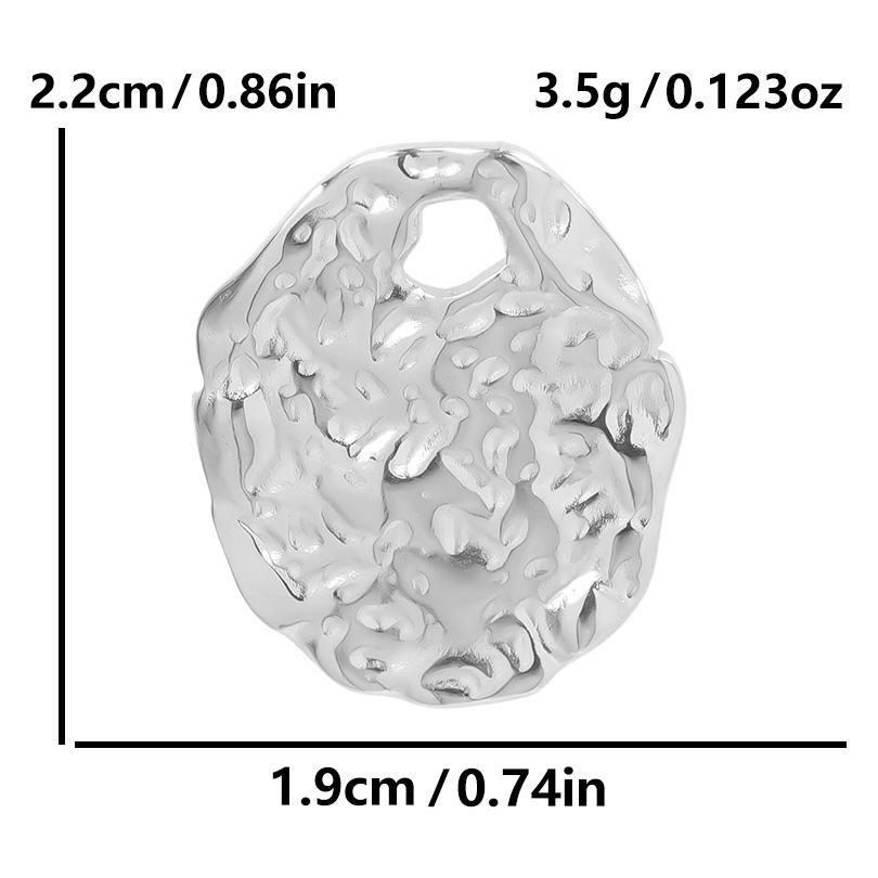 Unevenness Metal Irregular Stainless Steel Heart Charms For Jewelry Making Supplies 6pcs Diy Sea Shell Round Rectangle Pendant