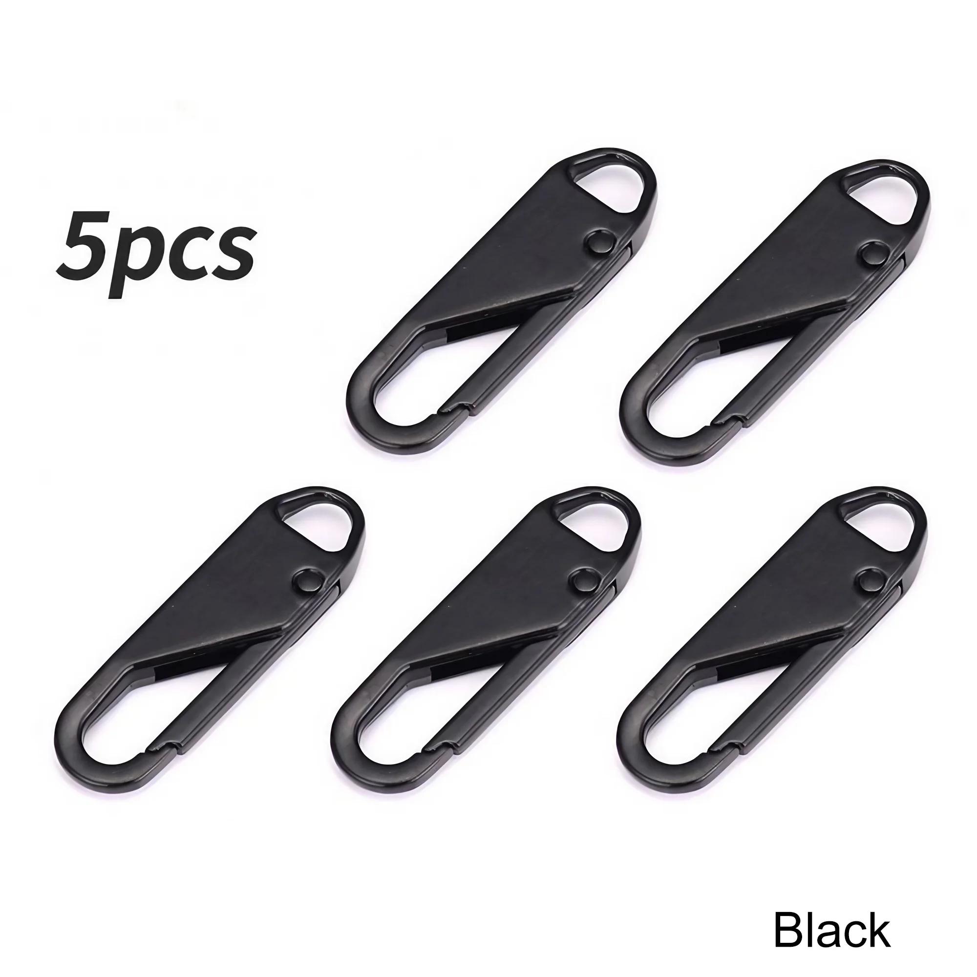 

Detachable Alloy Zipper Pulls 5Pcs Tool-Free for Luggage Backpacks Clothing Footwear Convenient Zipper Replacement чёрный