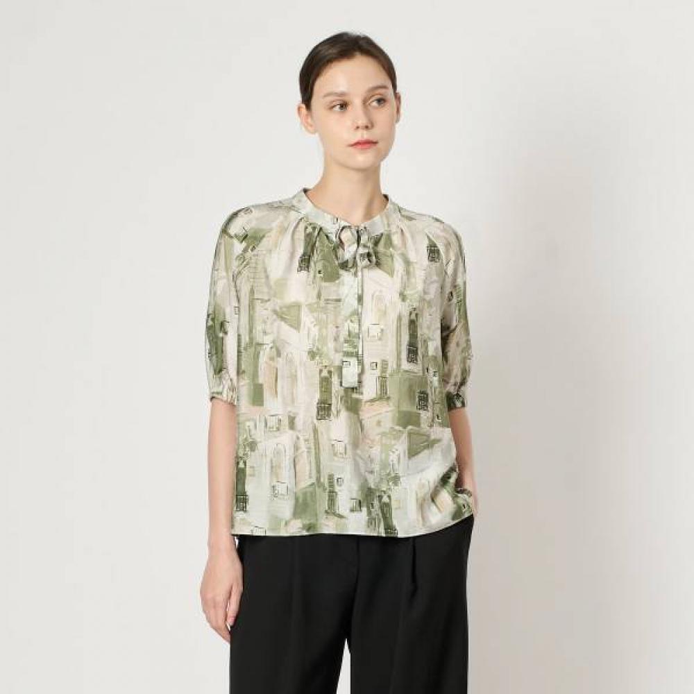 

Bcbg Tie Print Blouse B4f7b415 Sky Blue (52)/77