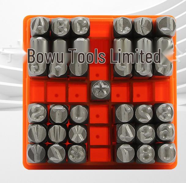 

6 мм 37 штук стальных штампов с буквами верхнего регистра для изготовления изделий из кожи и серебряных украшений 6MM 37PC Uppercase Letter Steel Stamp