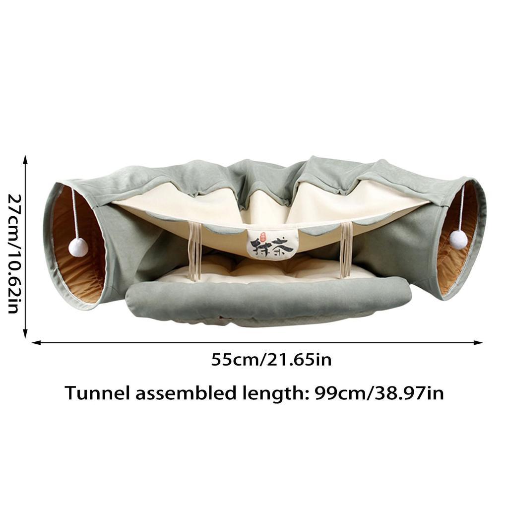 Cat Tunnel Bed" Cat Bed With Tunnel" 2-in-1 Collapsible Cat Tunnel" Cat-Nest" Cat House" Cat Cave" Cat Lover Gift" Pet Cave" Cat Furniture