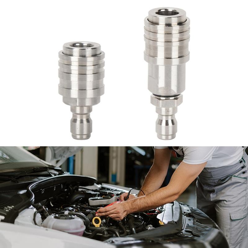 Stainless Steel Self Locking 1/4 Quick Connect Male Connector for MotherType Systems in Automotive and Industrial Settings