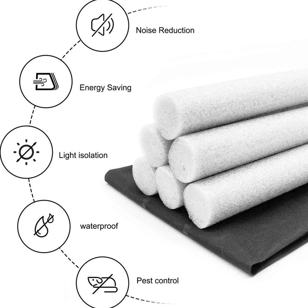 96CM Windproof Seal Strips Draught Excluder Stopper Door Bottom Guard Double Protectors Doorstop Dust-proof Blocker Sealers