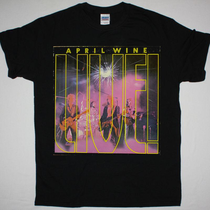 Rare! April Wine Band Live! Shirt Unisex Concert S to 5XL CR557 Unisex T-Shirt M