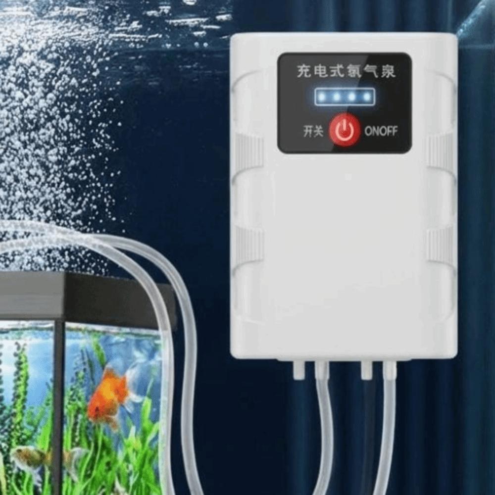 Ultra Quiet Aquarium Oxygen Pump USB Rechargeable Aquarium Aerator Small Oxygen Generator Travel