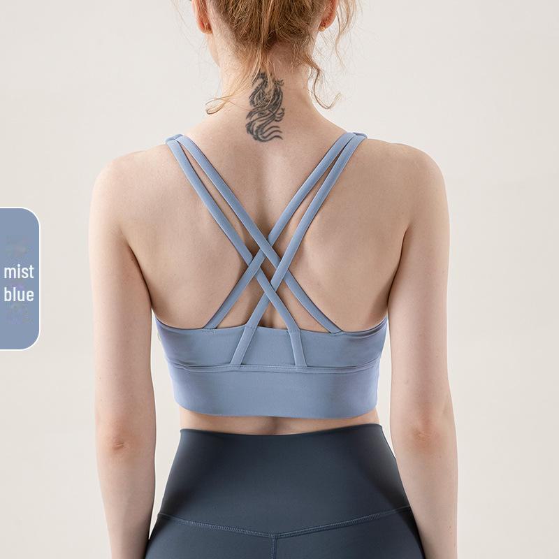 High-Intensity-Sport-BH für Damen mit überkreuztem Rücken – stoßfeste Yoga-Weste