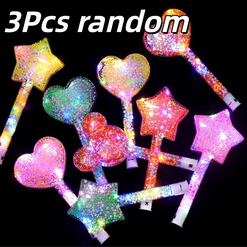 LED Luminous Magic Star Rod Light-up Wand Glow Stick Christmas New Year Party Prop Concert Glowing Stick Birthday Party Supplies
