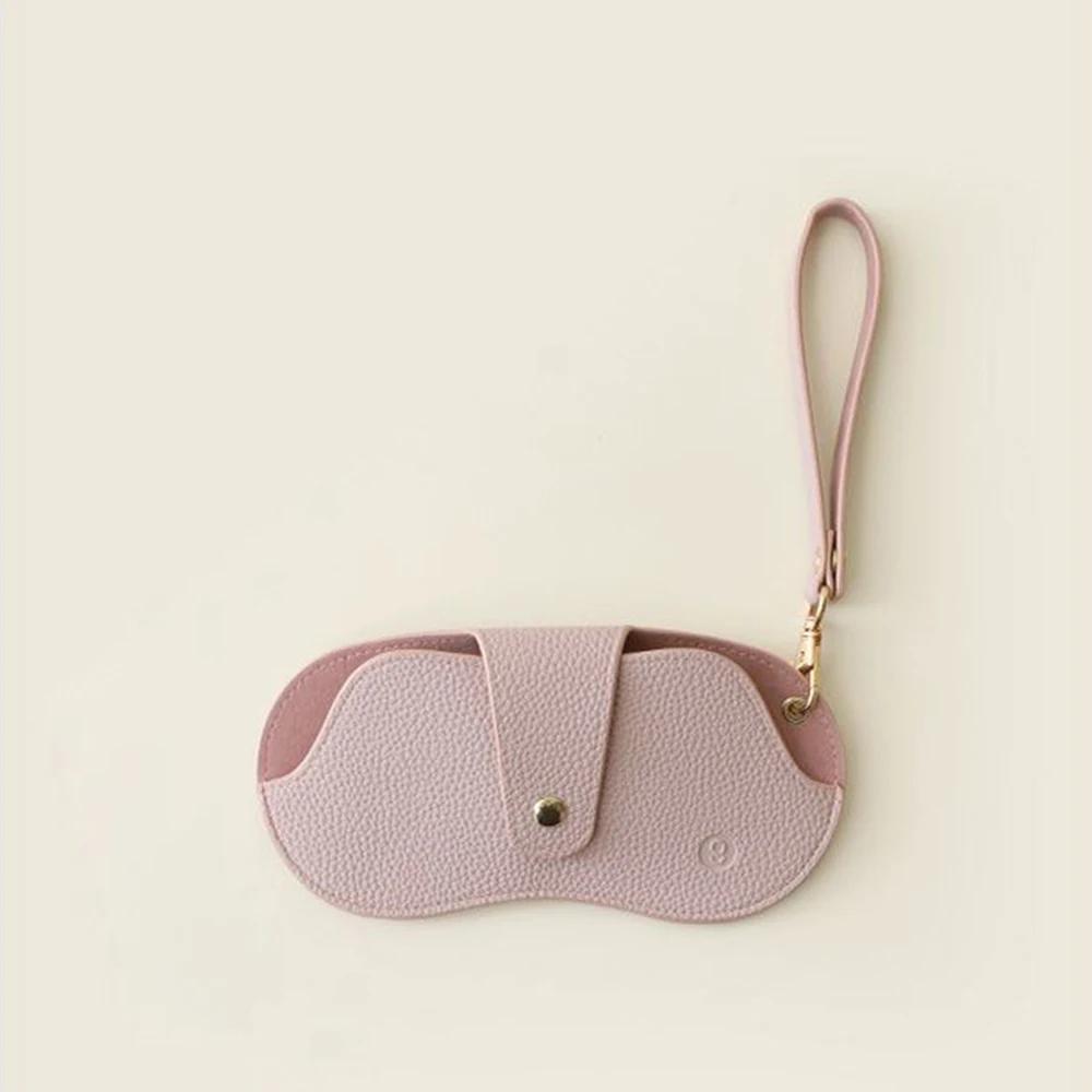 Soft Lychee Pattern PU Leather Glasses Bag Retro Sunglasses Case Portable Eyewear Storage Simple Frame Case