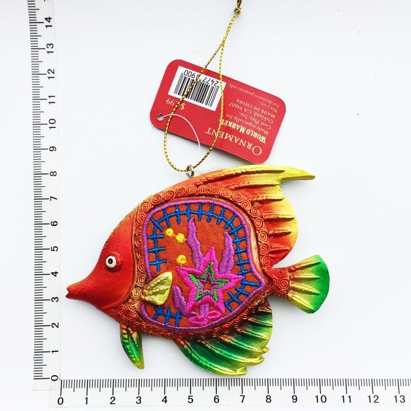 Bali Touristensouvenir Kreativer Kühlschrankmagnet Harz Stickerei Fisch Magnetische Kühlschrankmagnete Bemaltes Dekoratives Kunsthandwerk