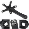 1Pair 170MM Mountain Road Bike Alloy Single Crankset Repair Parts (Black)