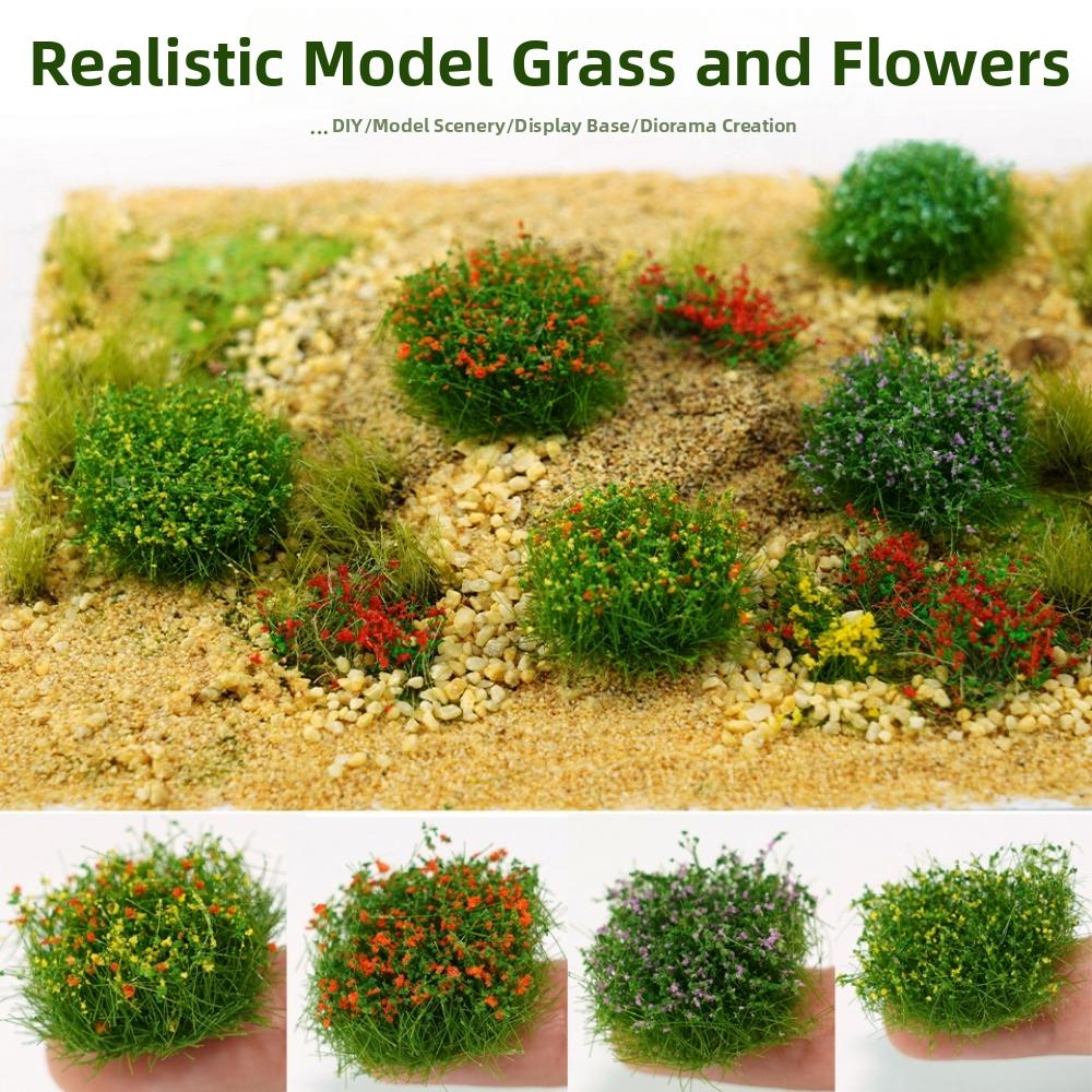 10pcs/lot 3*3*1.5cm Mixed Big Flower 10 Colors Miniature Plants Materials Layout Accessories