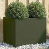 VidaXL Jardinière, Flower Box, Plant Pot, Flower Box, Raised Garden Planter for Patio Terrace, Olive Green 841604