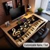 Music General Theme Custom Mouse Pad Personalized With Name Text Customized Desk Mat For Office Home Decor