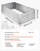 VEVOR Galvanized Raised Garden Bed, 2400 X 1200 X 620 Mm, Rectangular Metal Planter Box Kit Outdoor, Bottomless Elevated Planting Box with Gloves