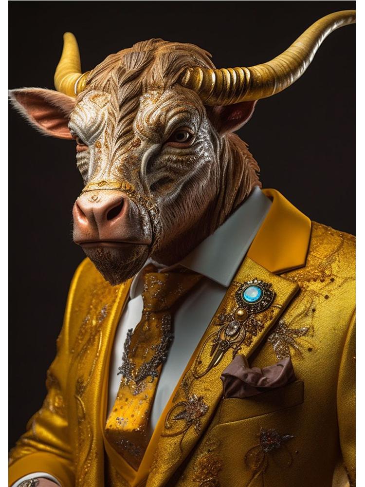 

Модный деловой костюм Животные Сова Обезьяна Слон Портрет Холст Картина Плакат Печать Настенное Искусство Для Гостиной Домашний Декор 50x70cm No Frame