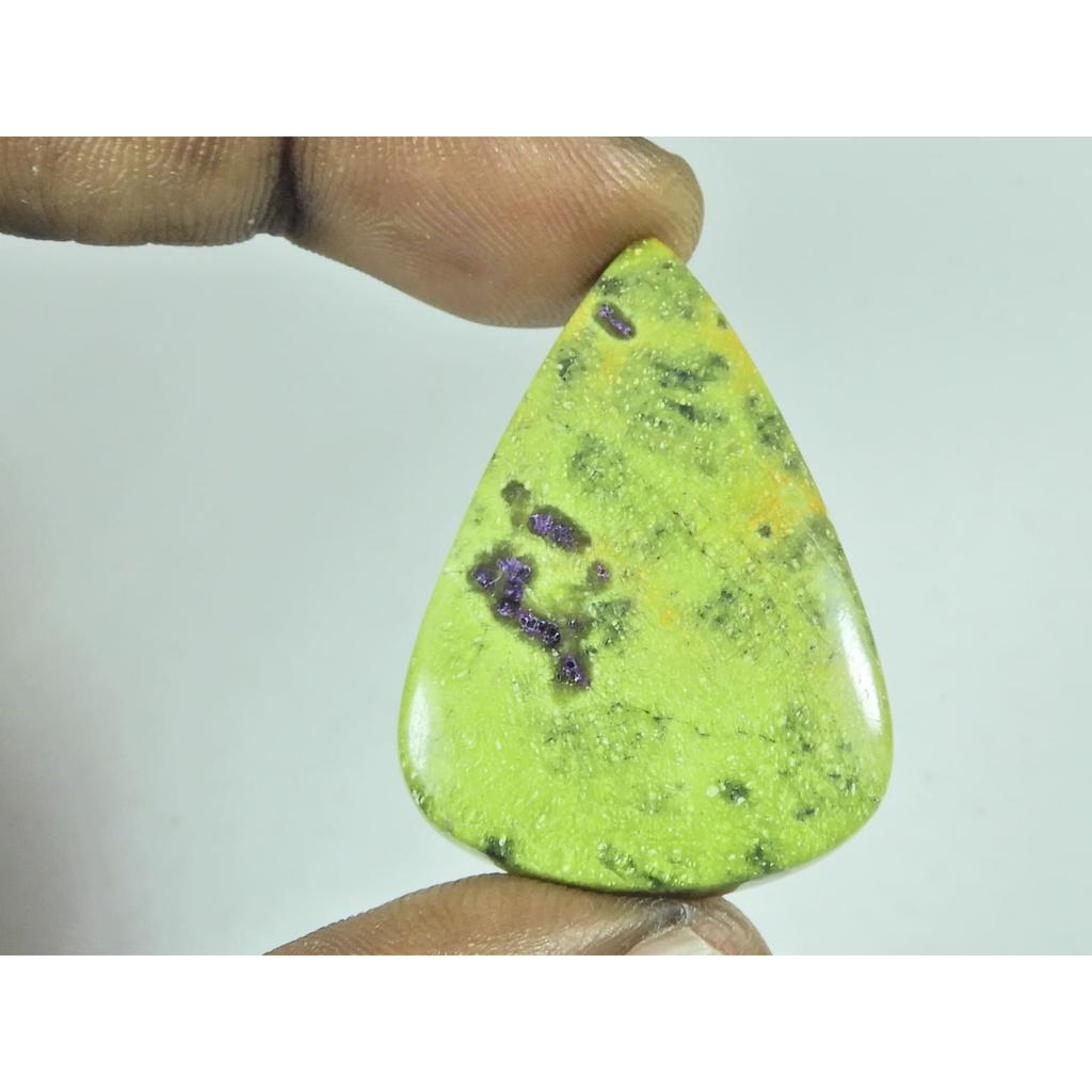 27X37X04MM Natural Atlantisite Pear Shape Cabochon Loose Gemstone 37Cts. G-210