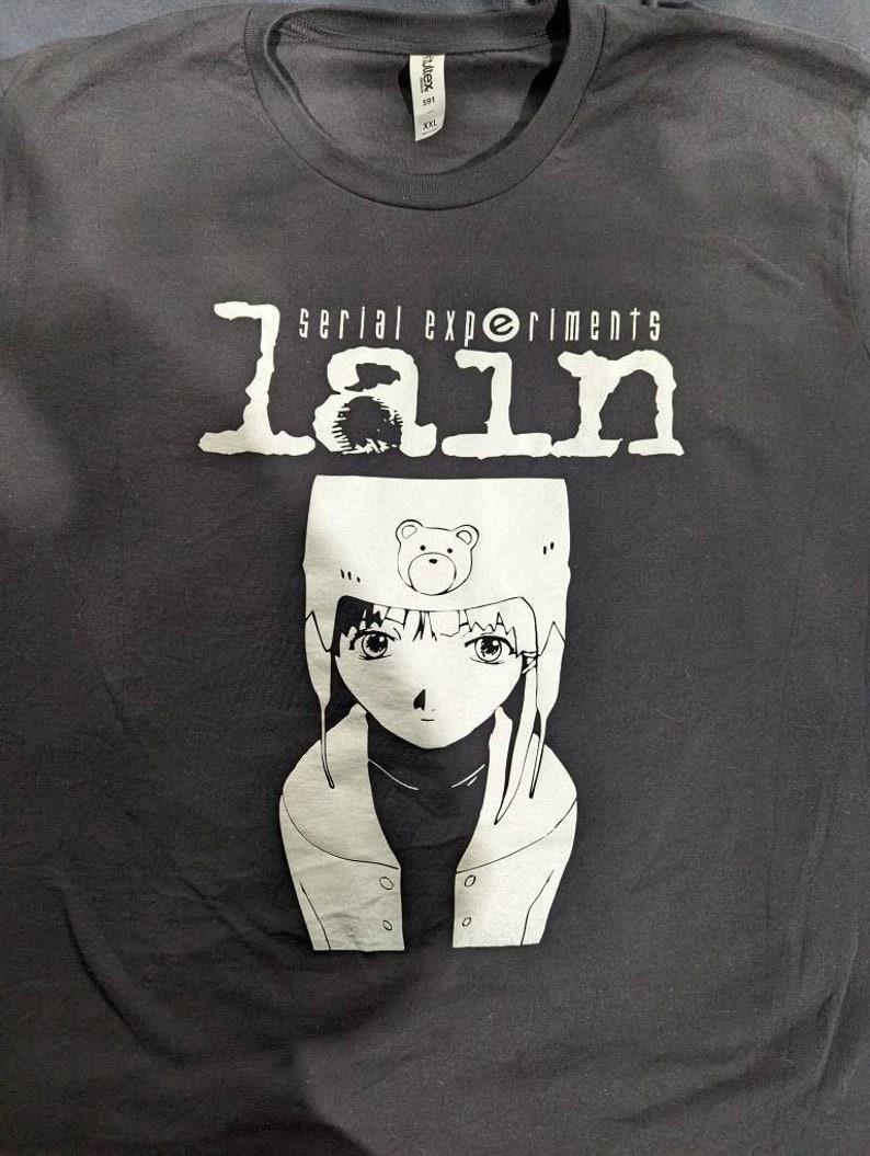 Serial Experiments Lain anime vintage black t-shirt classic style QT2971 M