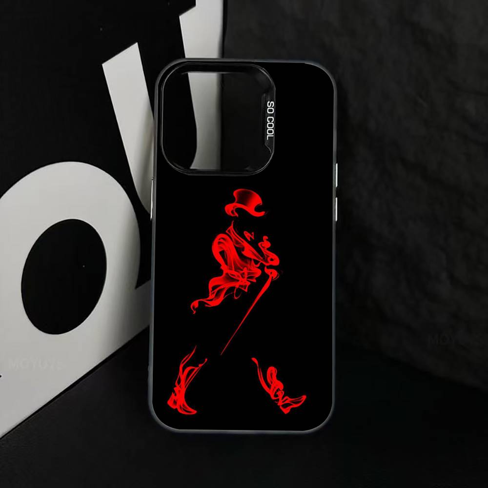 

r-Retro J-Johnnie W-Walker Phone Case For iPhone 17,16,15,14,13,12,11 Plus,Pro Max,XS,Colored Silver Plated Inside Cover iPhone14Pro