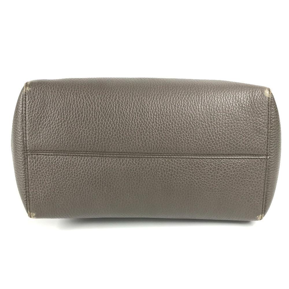 GUCCI 354408 Bicolor Logo swing Bag Tote Bag Shoulder Bag Leather gray/pink