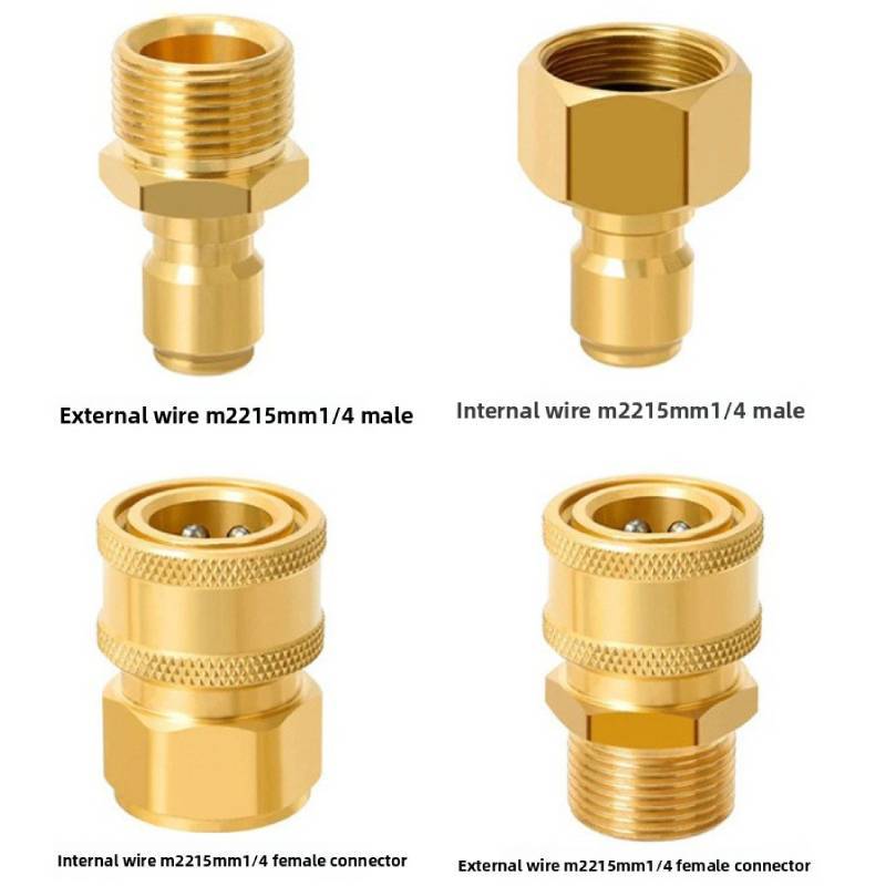 High Pressure Water Gun Quick Connect Fitting Brass Connector For Car Wash And Pressure Washer
