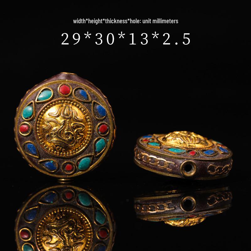 Nepal Handmade Auspicious Cloud Brass Spacer Beads for DIY Jewelry and Ornaments