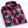 Herbst Dickes Flanellhemd Karomuster Hemden Standard-Passform Für Herren Langarm Reine Baumwolle Mode Einzelnes Aufgesetztes Taschendesign Jung