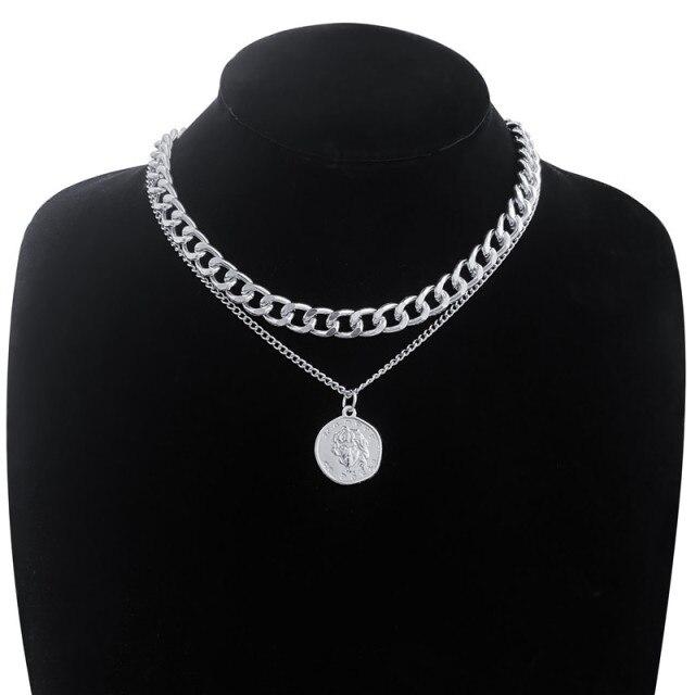 Multi Layer Lover Lock Pendant Choker Necklaces Steampunk Padlock The Chain Necklaces Collier Best Couple Jewelry Present GiftFashion Pendant