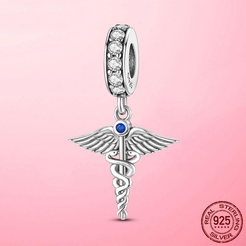 New 925 Silver Snake Coffee Cup Dog CZ Cactus Charms Beads Fit Original Women Bracelet Fine Silver Jewelry Gift