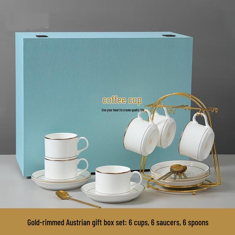 HANDUNYOU Coffee Cup and Saucer Set with Stand