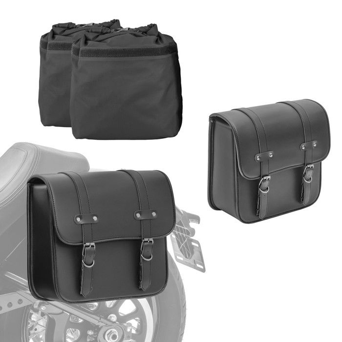 Set 2x Sacoche Cavalière Laterale pour motos custom + sac interieur RNO
