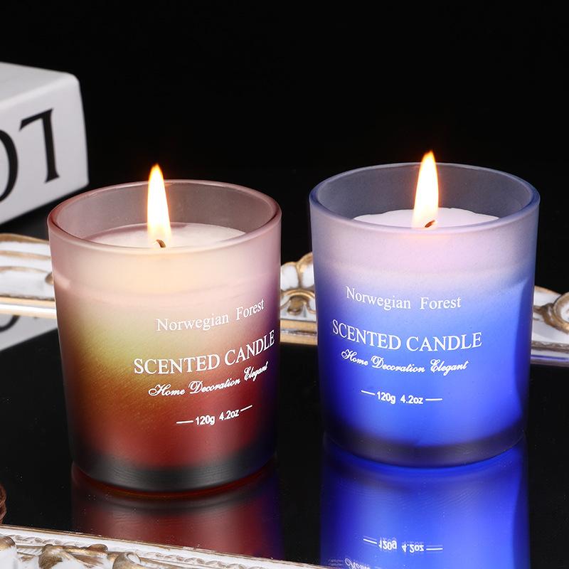 Gradient Glass Colorful Photosensitive LED Electronic Candle Christmas Atmosphere Decoration Props Real Candle Ornaments