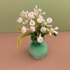1Pcs 1:12 Dollhouse Simulation Vase Flower Outdoor Diy Accessories Miniature Resin Colorful Floral Plants Potted Model