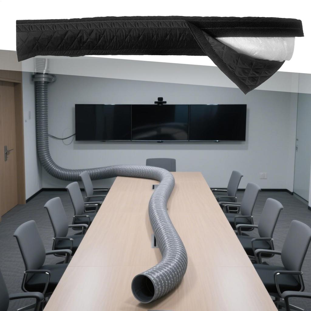 AC Hose Cover AC Exhaust Hose Insulation Thermal Insulated Wrap Dust Proof For Outdoor Vent Wall Duct Tube Indoor