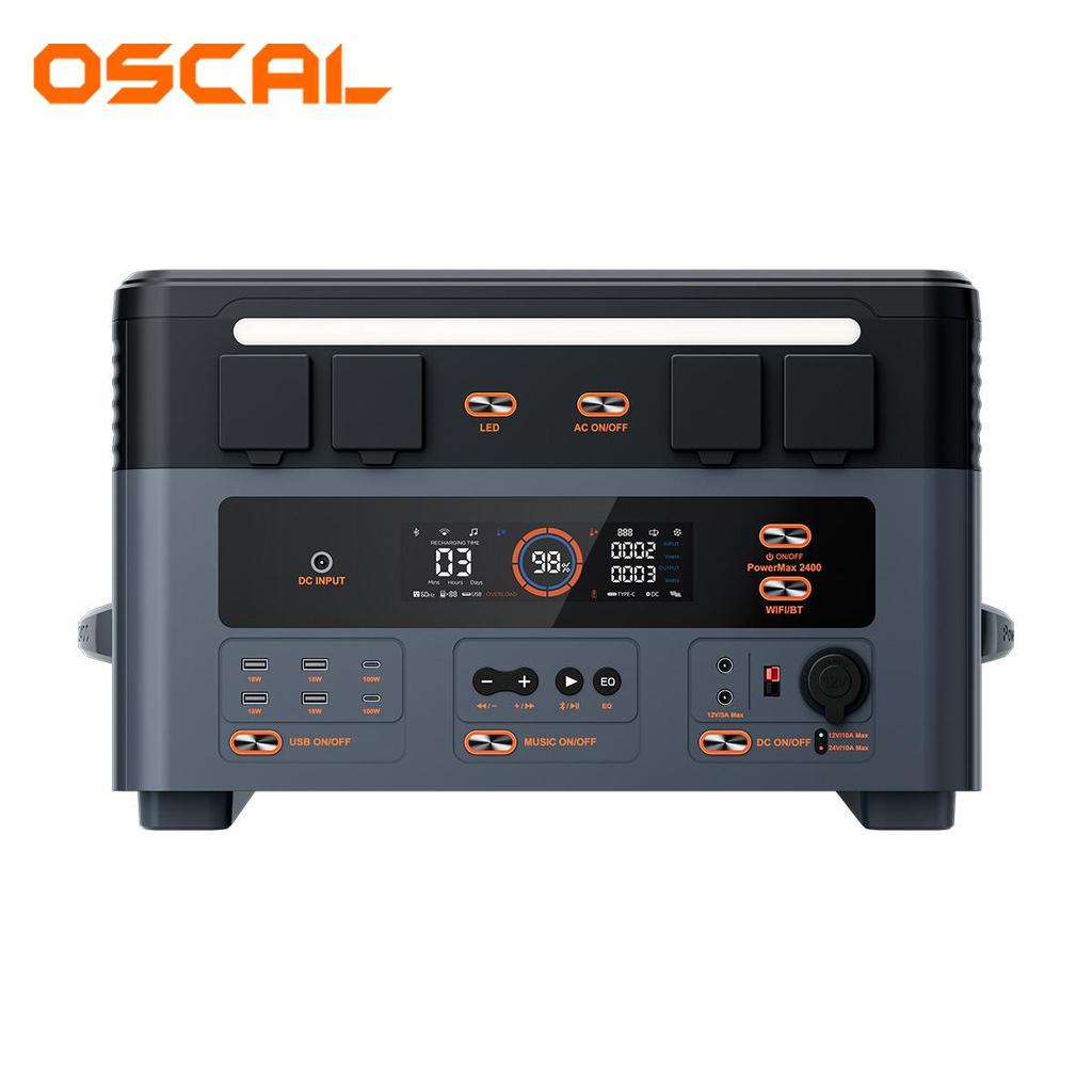 Oscal Přenosná elektrárna PowerMax 2400 1872wh Kapacita 2400W Výstup 1500W Ultra rychlé nabíjení