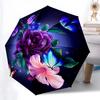 Schöner Roter Rosen-Regenschirm, Leicht und Tragbar, 8-Rippen-Eisenrahmen, Perfekt für Reisen im Freien, Wohnaccessoire, Weihnachtsgeschenk