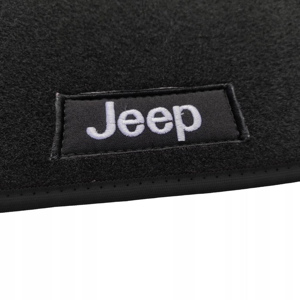 Jeep grand compass 07-15r. dywaniki welur do samochodu wycieraczki haft b
