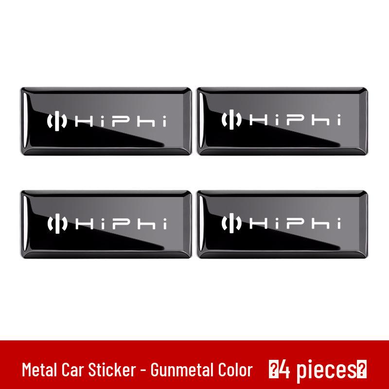 HiPhi Car Metal Logo Decorative Sticker for HiPhi Z, X, Y - Creative Design