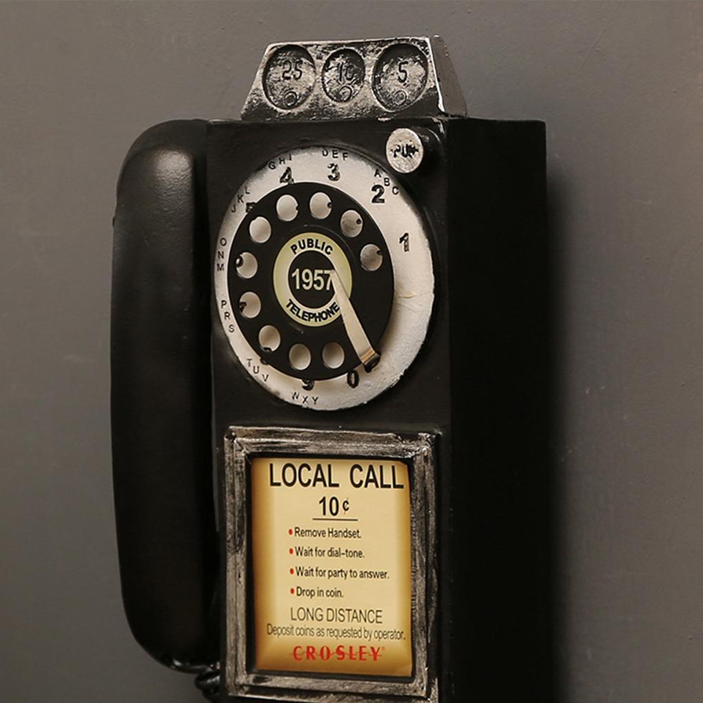 Ren ,Home ,For Figurine Telephone Ornament Decorative Props Vintage Phone For Hotel Decoration, Decorative Items